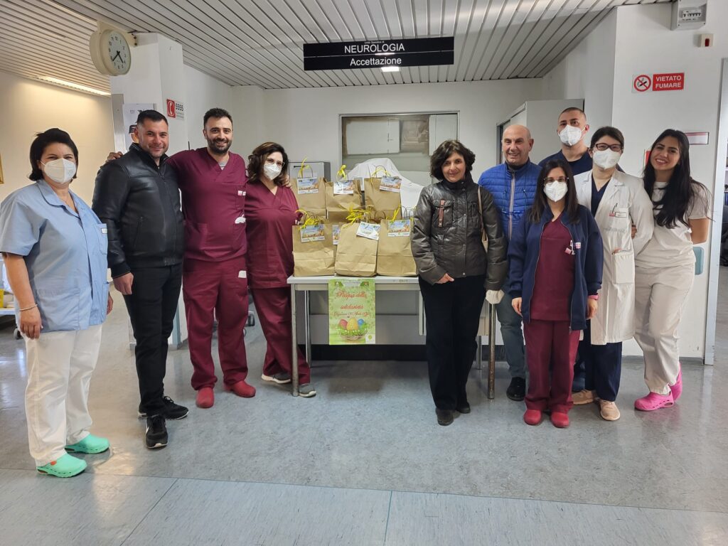 “Pasqua della solidarietà”: AICE Brindisi ringrazia i sanitari di Neurologia del Perrino