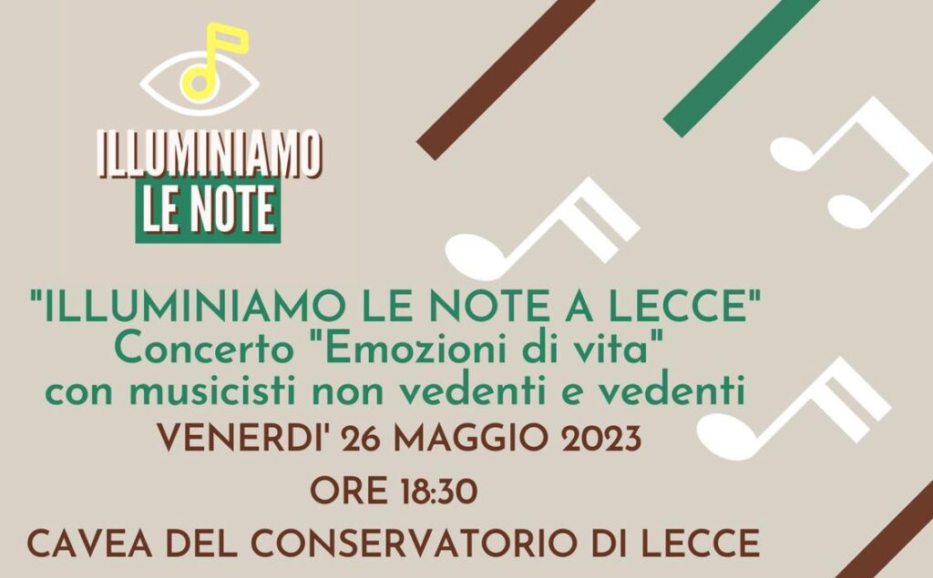 La musica come strumento di inclusione: “Illuminiamo le note” fa tappa a Lecce. Tutte le informazioni