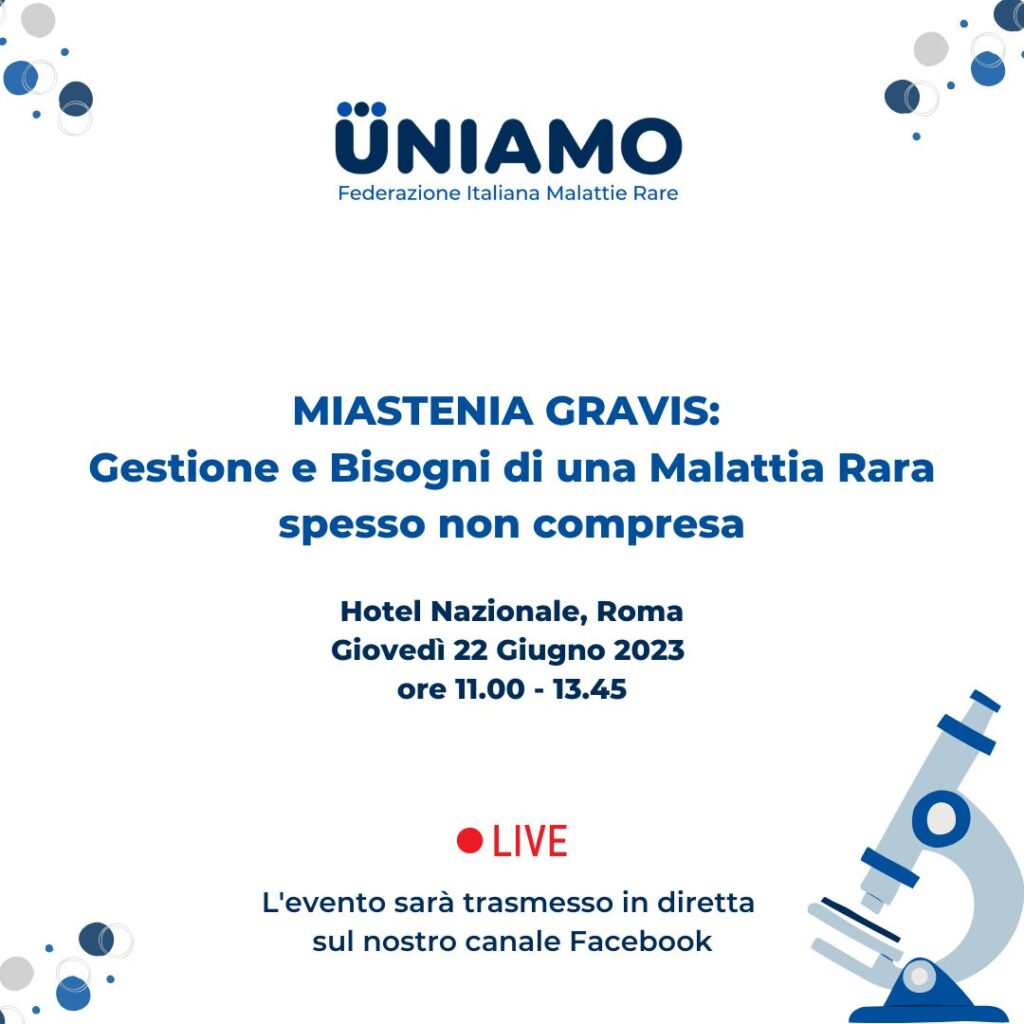 Miastenia gravis: si potrà partecipare al convegno UNIAMO anche da casa propria