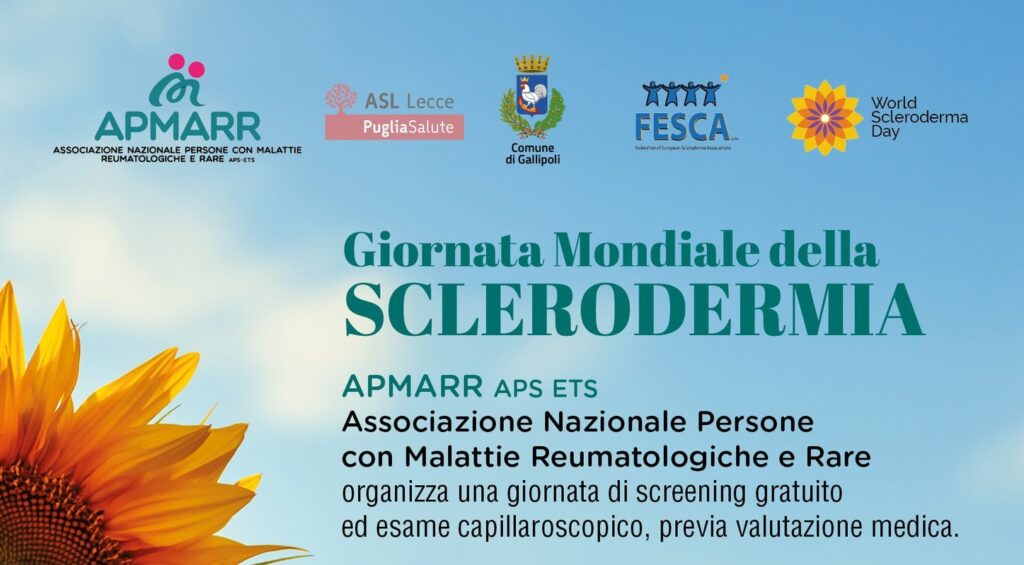 Sclerodermia, screening gratuiti di prevenzione. Appuntamento a Gallipoli e San Cesario