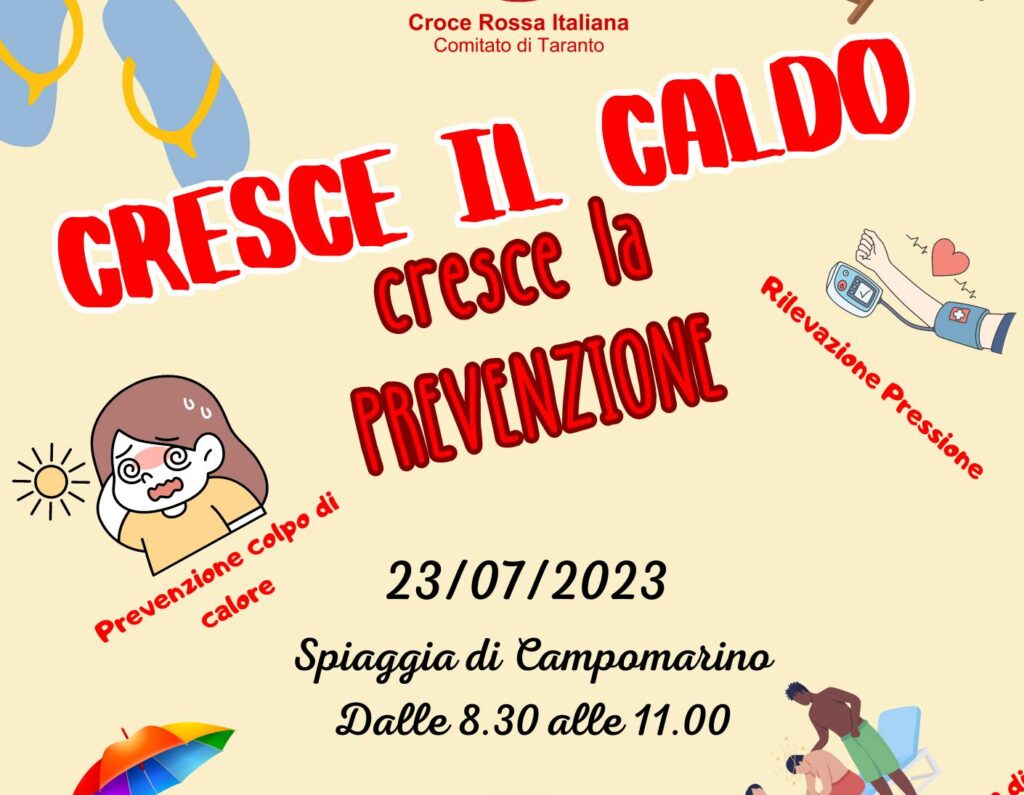 Cresce il caldo, cresce la prevenzione: appuntamento con la Croce Rossa a Campomarino