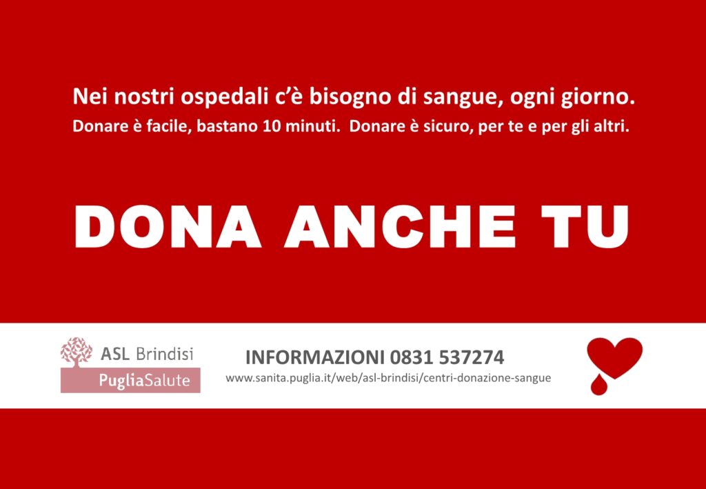 Emergenza sangue: domenica apertura straordinaria del Centro Trasfusionale