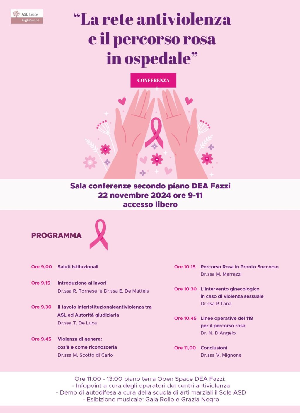 22.11 Convegno Rete antiviolenza ASL Le