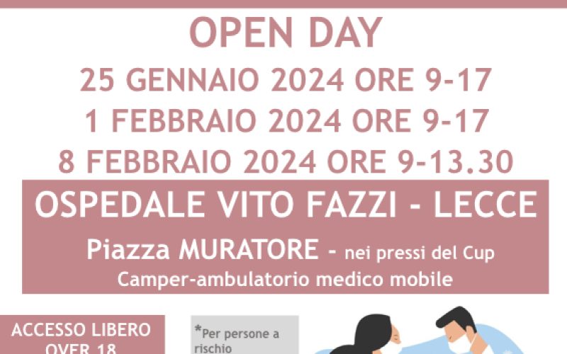 ASL Lecce promuove Open Day Vaccinazioni: AntiCovid, Antinfluenzale, Anti Pneumococco e Anti Herpes Zoster