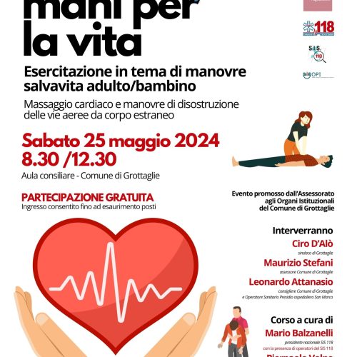 Due mani per la vita: Grottaglie si forma sul primo soccorso